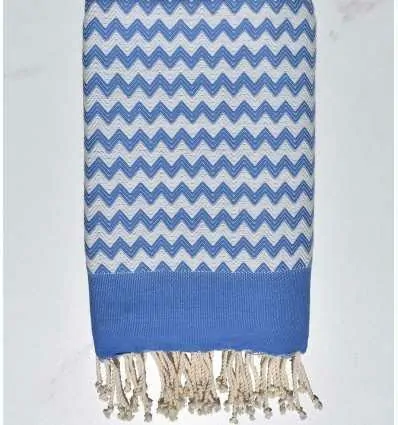 Fouta zigzag bleu Fouta Tunisia - 2