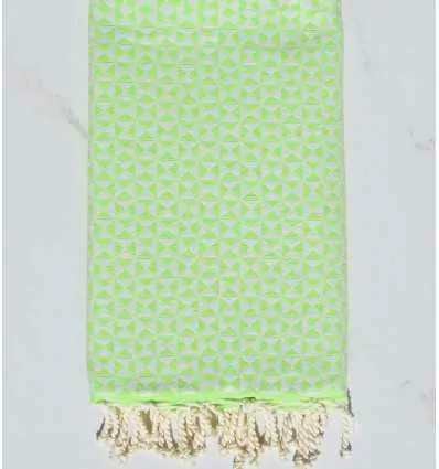 Fouta papillon vert printemps Fouta Tunisia - 1