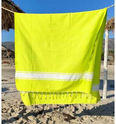 Fouta plate vert chartreuse Fouta Tunisia - 1