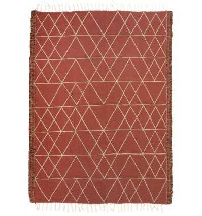 Tapis margoum couleur rouge tomette