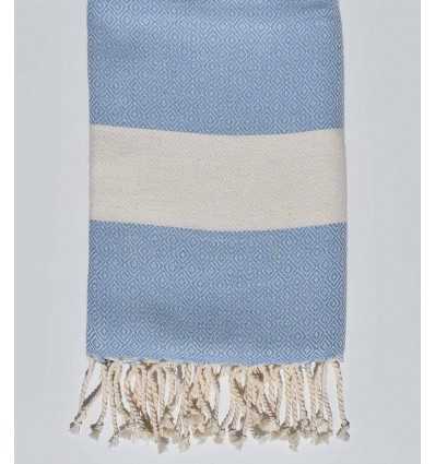 Fouta Diamant bleu clair Fouta Tunisia - 1