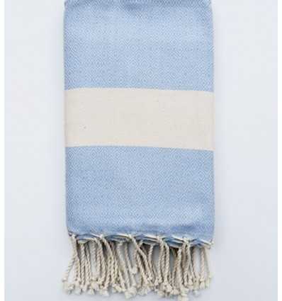 Fouta Diamant bleu ciel Fouta Tunisia - 1