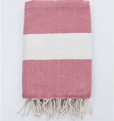 Fouta Diamant rose corail Fouta Tunisia - 1