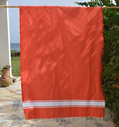 Fouta plate couleur corail Fouta Tunisia - 4