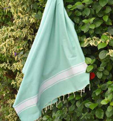 Fouta Plate vert d'eau Fouta Tunisia - 4