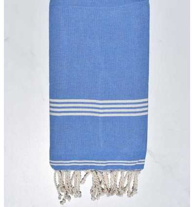 Fouta Mykonos en Coton Recyclé bleu roi Fouta Tunisia - 1