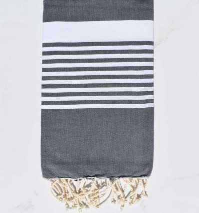 Fouta arthur gris ardoise Fouta Tunisia - 1