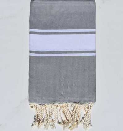 Fouta Plate gris acier  - 1