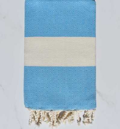 Fouta Diamant bleu azur Fouta Tunisia - 1