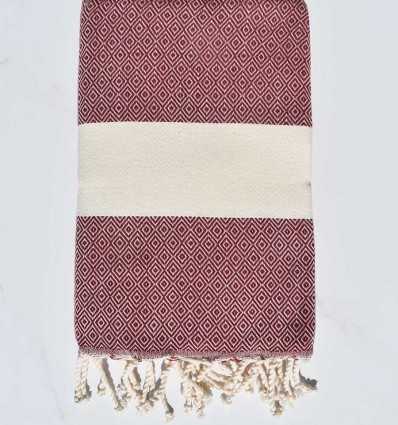 Fouta Diamant rouge bordeaux Fouta Tunisia - 1