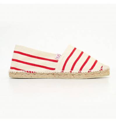 Espadrille Femme Rouge et Écru Crabster - 1