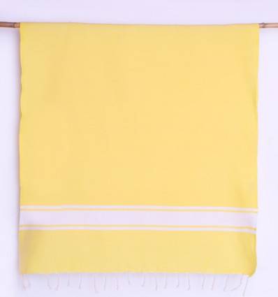 Fouta en Coton Recyclé jaune Fouta Tunisia - 1