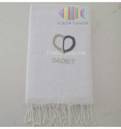 Fouta personalisée pour mariage