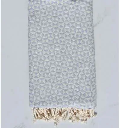 Fouta papillon gris clair 