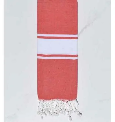 Fouta enfant rouge pale Fouta Tunisia - 1